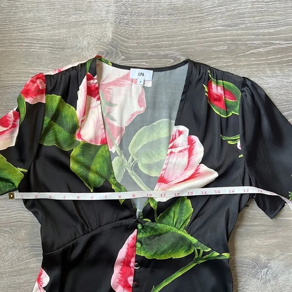 LPA 189 silk Dress in Black Rose - Picture 11 of 14